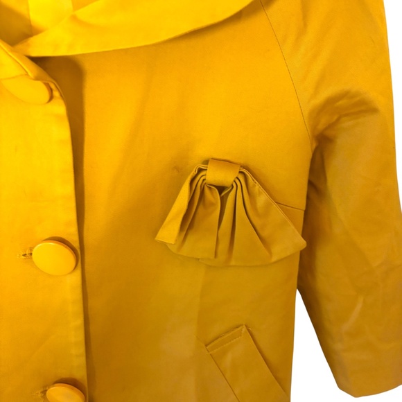 Vintage Bions Mustard Yellow Coat Dress Size 40 (Fits M/L) - Picture 5 of 12